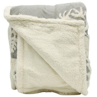 HOME ELEMENTS Beránková deka s jacquard vzorem 150 x 200 cm, 480 GSM