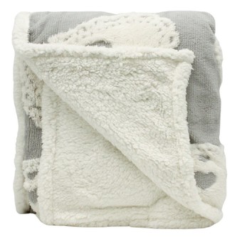 HOME ELEMENTS Beránková deka s jacquard vzorem 150 x 200 cm, 480 GSM