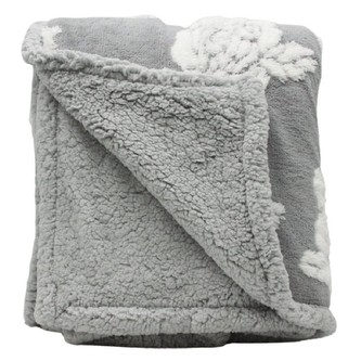 HOME ELEMENTS Beránková deka s jacquard vzorem 150 x 200 cm, 480 GSM