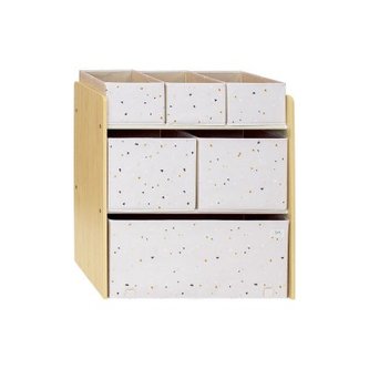 3 SPROUTS Organizér na hračky Recycled Terrazzo/Palest Pink