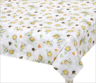 Ubrus Velikonoce - kytičky a včelky - 100x100 cm