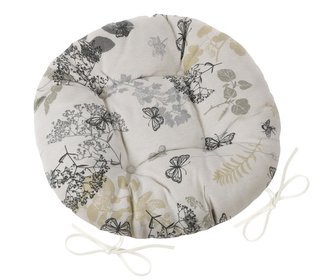 Sedák EMA kulatý prošívaný - kapradí - průměr 40 cm