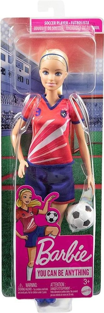 BRB FOTBALOVÁ PANENKA - BARBIE V ČERVENÉM DRESU