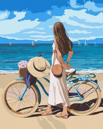 Malowanie po umerach - Wybrzeże morskie 40x50cm