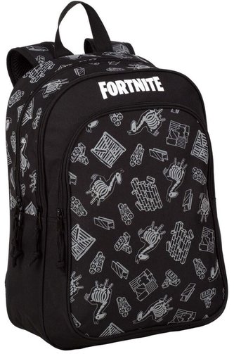 Školní batoh Fortnite: Dark Black (objem 27 litrů|32 x 42 x 20 cm) černá tkanina