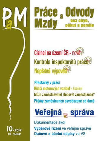 Práce a mzdy 10/2019 - Změny v zaměstnávání cizinců, Inspekce práce a kontrola, Neplatná výpověď z pracovního poměru