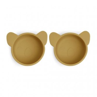 NUUROO Rosa Silikonová mistička 2 ks Dusty Yellow