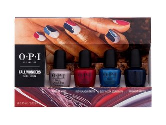 OPI Fall Wonders lak na nehty Nail Lacquer 3,75 ml Midnight Mantra + lak na nehty Nail Lacquer 3,75 ml Red-Veal Your Truth + lak na nehty Nail Lacquer 3,75 ml Piece Of Mined + lak na nehty Nail Lacquer 3,75 ml Suzi Takes A Sound Bath