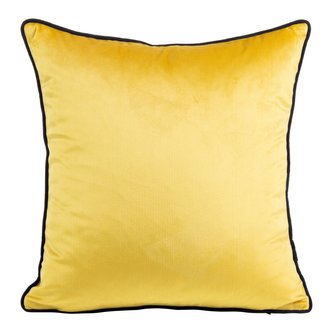 Polštář DUO COLORS mustard-hořčicová/černá 40x40 cm Mybesthome