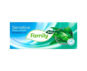 Tento Family Sensitive hygienické kapesníky 3vrstvé s eukalyptovým olejem 10 x 10 ks