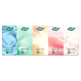 Tento Natural Softness hygienické kapesníky 3vrstvé 10 x 10 ks