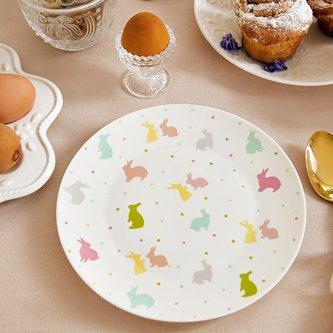 Velikonoční talíř | RABBITO | dezertní talíř s barevnými zajíčky | 20 cm | ES23 846910