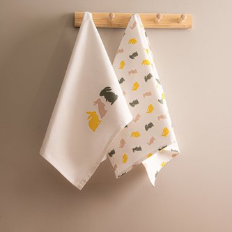 Sada kuchyňských utěrek | BUNN | s králíky | 2*50x70 cm | ES23 847993