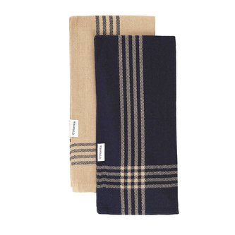 Sada kuchyňských utěrek | GOMA | 2 kusy béžová a námořnická | 45x65 | AW22 837703