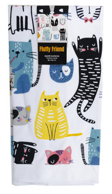 Utěrka FLUFFY FRIEND kočičí motiv mikrovlákno 38x63 cm, Essex