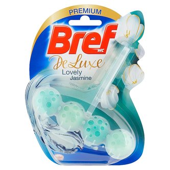 Bref DeLuxe Lovely Jasmine tuhý WC blok 50 g Bref DeLuxe Lovely Jasmine tuhý WC blok 50 g