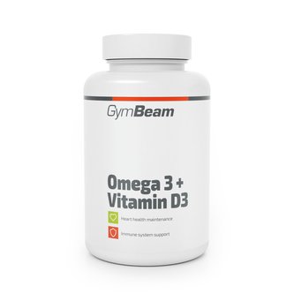 Omega 3 + Vitamín D3 - GymBeam - 90 kaps.