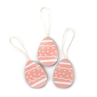Velikonoční přívěsek | OVA | růžová vajíčka | 3 ks | ES23 844558