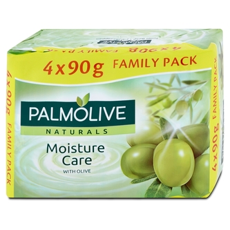 Palmolive Naturals Moisture Care tuhé mýdlo 4 x 90g