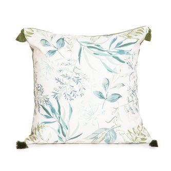 Povlak na polštář | LEMPI | olivový list s třásněmi | 45x45 cm | SS23 840543