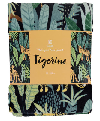 Deka z mikrovlákna TIGERINO černá 150x200 cm Essex