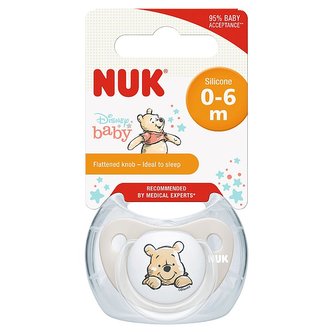 NUK DISNEY dudlík Medvídek Pú 0-6 m šedá 1 ks