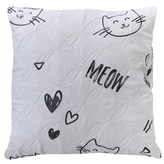 Polštář CAT světle šedá 45x45 cm Essex