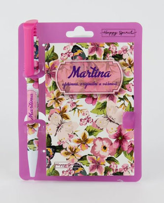 Magnetický bloček s propiskou MARTINA