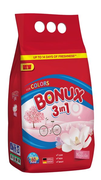 Bonux Color prací prášek Pure Magnolia, 60 praní 4,5 kg