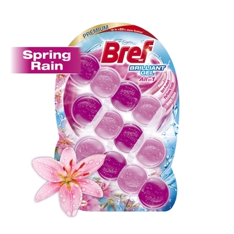 Bref Brilliant Gel All in 1 Spring Rain WC blok 3 x 42 g Bref Brilliant Gel All in 1 Spring Rain WC blok 3 x 42 g