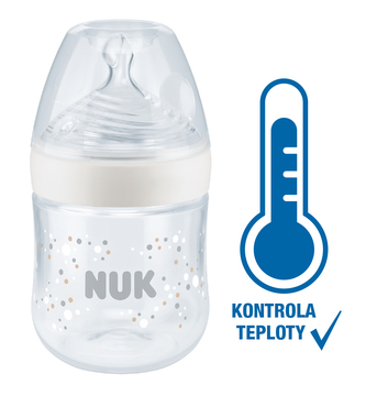 NUK Nature Sense láhev s kontrolou teploty bílá 150 ml