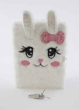 Blok plyšový se zámečkem Zajíček