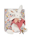 Doudou Plyšový zajačik s muchláčikom 25 cm staroružová