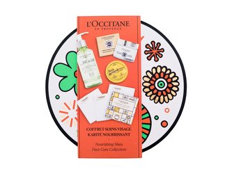 L'Occitane Nourishing Shea micelární voda 3-In-1 Micellar Water 200 ml + denní pleťový krém Shea Ultra Rich Comforting Cream 50 ml + denní pleťový balzám Petit Remedy - Multi Purpose Nourishing Balm 15 g + omyvatelné čisticí polštářky 3 ks