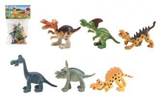 Dinosaurus plast 9-11cm 6ks v sáčku