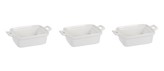 Zapékací misky porcelánové sada 3 ks obdélník