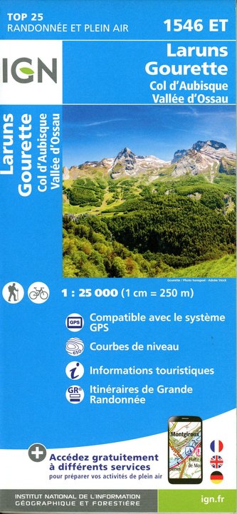 Laruns - Gourette - Col d'Aubisque 1:25 000