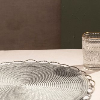 Prostírání | CRAY | kulatá šedá | 38 cm | SS22 821849