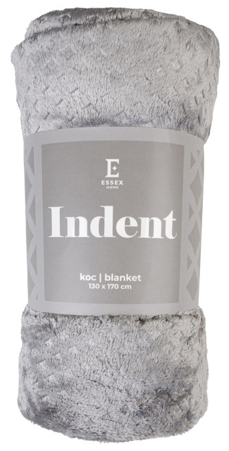 Deka z mikrovlákna INDENT stříbrná 130x170 cm Essex