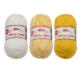 Příze HiMALAYA EVERYDAY SENFONi - žlutá, bílá - 100g / 196 m - balení 3 x 100g
