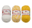 Příze HiMALAYA EVERYDAY SENFONi - žlutá, bílá - 100g / 196 m - balení 3 x 100g