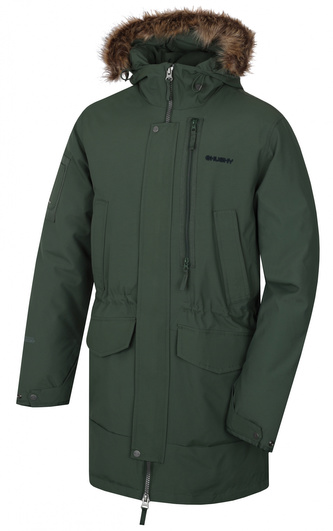 Pánský zimní kabát Nelidas M tm. khaki - XL