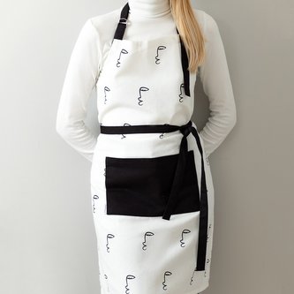 Kuchyňská zástěra | MUKHA | s obličeji | 60x80 cm | AW22 837970