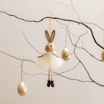 Velikonoční přívěsek | BALLERINA | ecru rabbit | 17 cm | ES23 847016