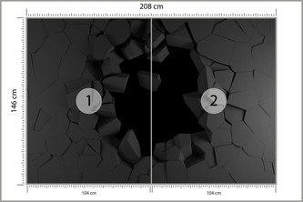Fototapeta 3D Efekt Díry Ve Zdi
