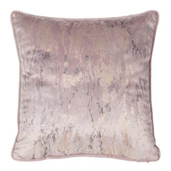 Polštář MARMOR velvet růžová 40x40 cm Mybesthome