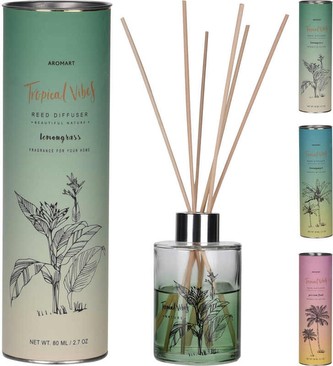 HOMESTYLING Aroma difuzér vonné tyčinky 80 ml LEMON GINGER KO-CC5060660ging