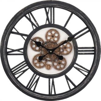 Industriální hodiny s otevřeným strojkem 50 cm