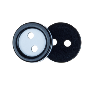 Knoflík - balení po 10ks - bílo-černý - prům.11 mm