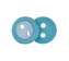 Knoflík - balení po 10ks - bílo-tyrkysový - prům.11 mm